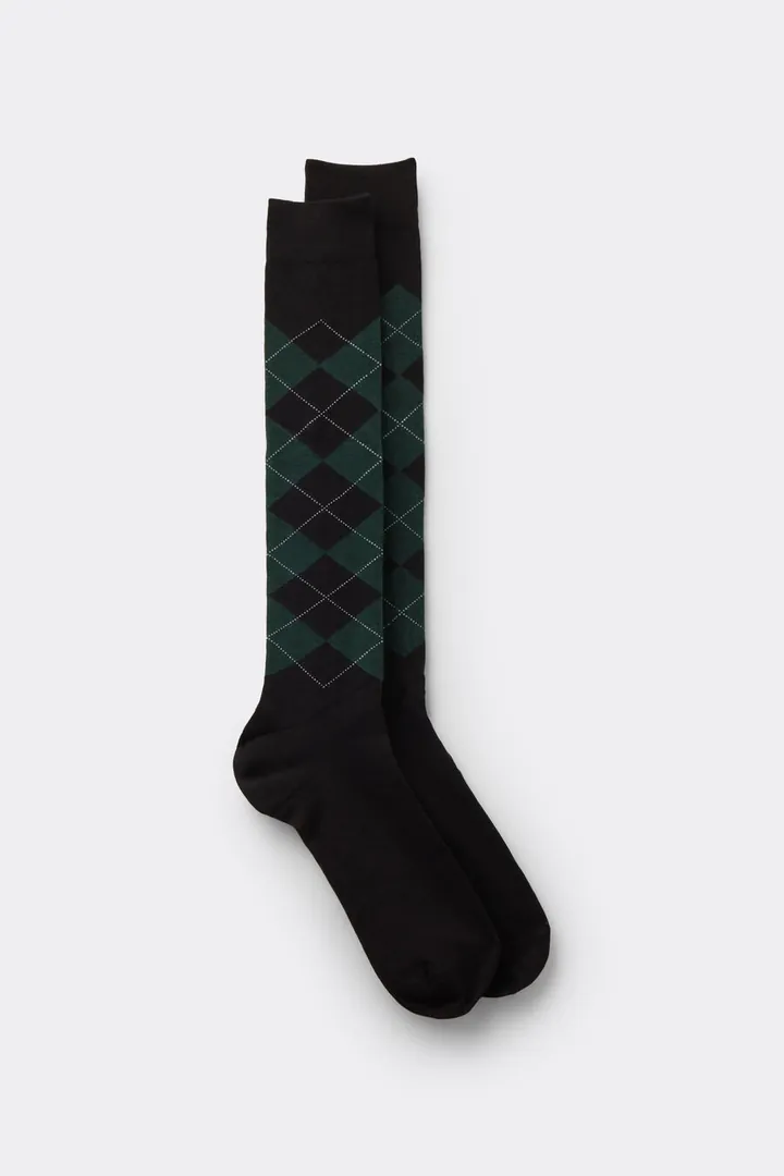 Intimissimi Calcetines de vestir largos para hombre en algodón suave Hombre Azul Tamaño 40-41