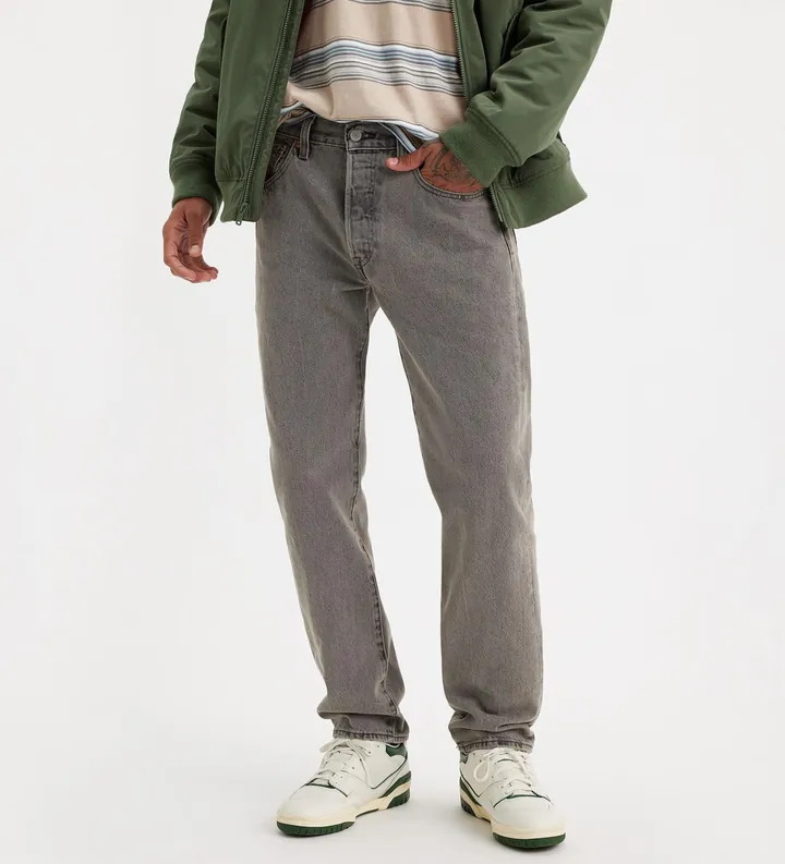 Levi's para hombre. 00501-3496 Jeans 501 Original gris (30/32), Casual, Algodón, Denim