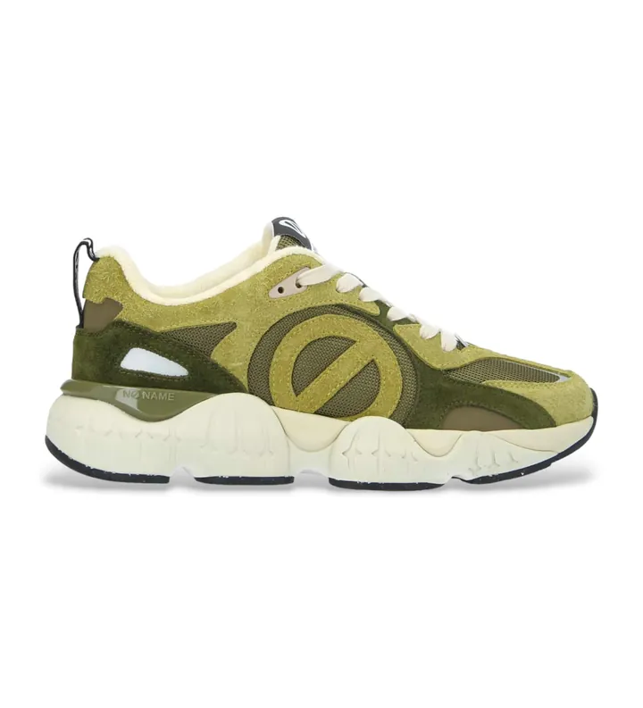 NO NAME para hombre. QNVLAS0 Zapatillas de Piel Krazee Runner verde (41), Plano, Cordones, Casual