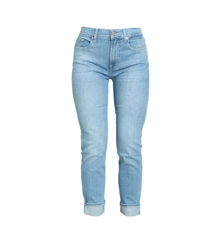 7 For All Mankind para mujer. 7U219C12BOO Jeans Relaxed Skinny Bloom azul (24), Casual, Algodón, Denim