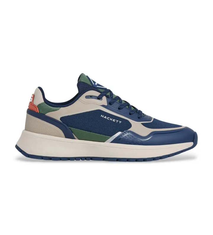 Hackett London para hombre. HMS200030 Zapatillas Otto Sport azul (42), Plano, Cordones, Casual, Deportivo