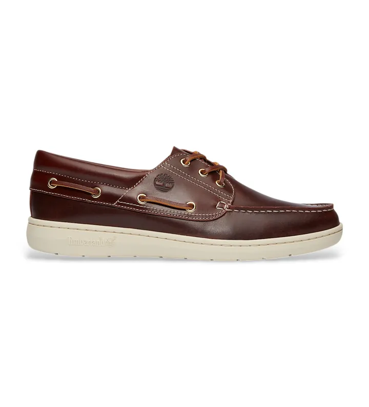 Timberland para hombre. TB0A6CXMEIW1 Náuticos Portofino Pier burdeos (40), Piel, Marrón, Plano, Cordones, Clásico