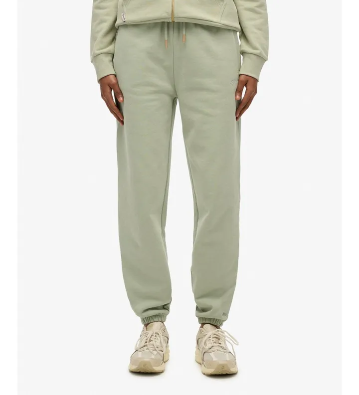 Superdry para mujer. W7011266A Pantalón Jogger Essential verde (L), Casual, Algodón