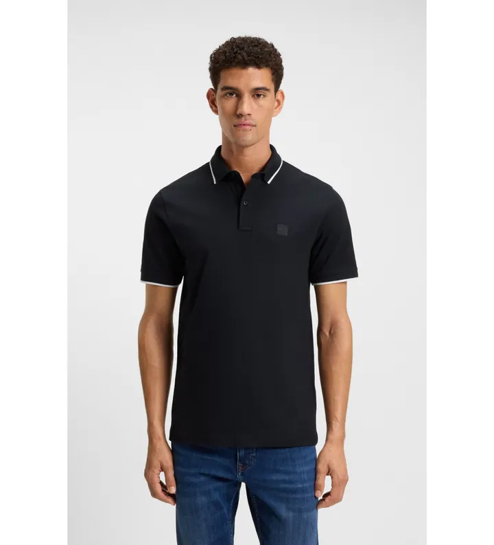 BOSS para hombre. 50507699 Polo Passertip marino (3XL), Casual, Algodón, Manga corta