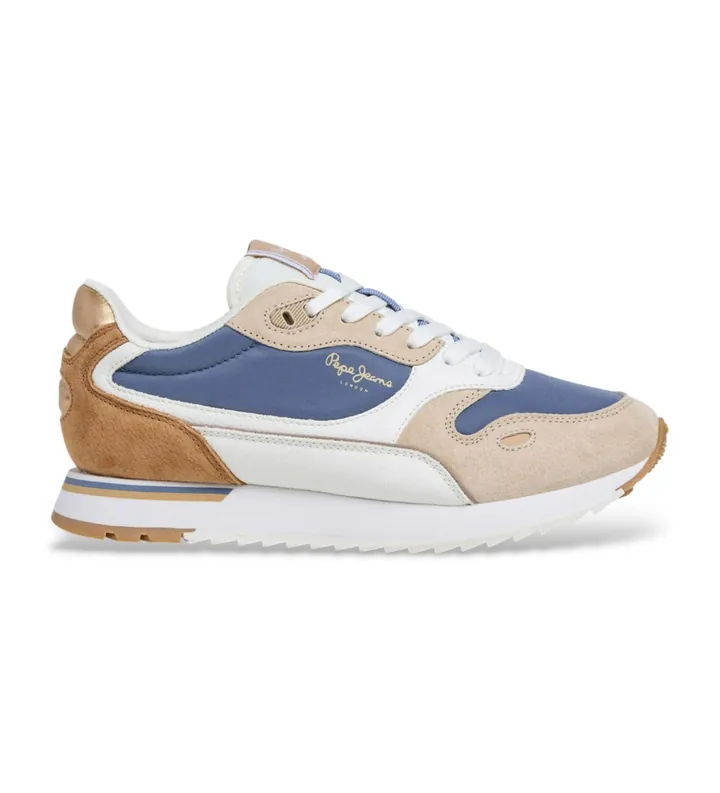 Pepe Jeans para mujer. PLS400032 Zapatillas Bexley City multicolor (36), Azul, Plano, Cordones, Casual