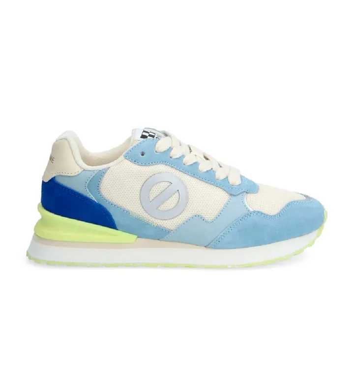 NO NAME para mujer. QNIPSME Zapatillas de Piel Tova Runner azul (39), Plano, Cordones, Casual