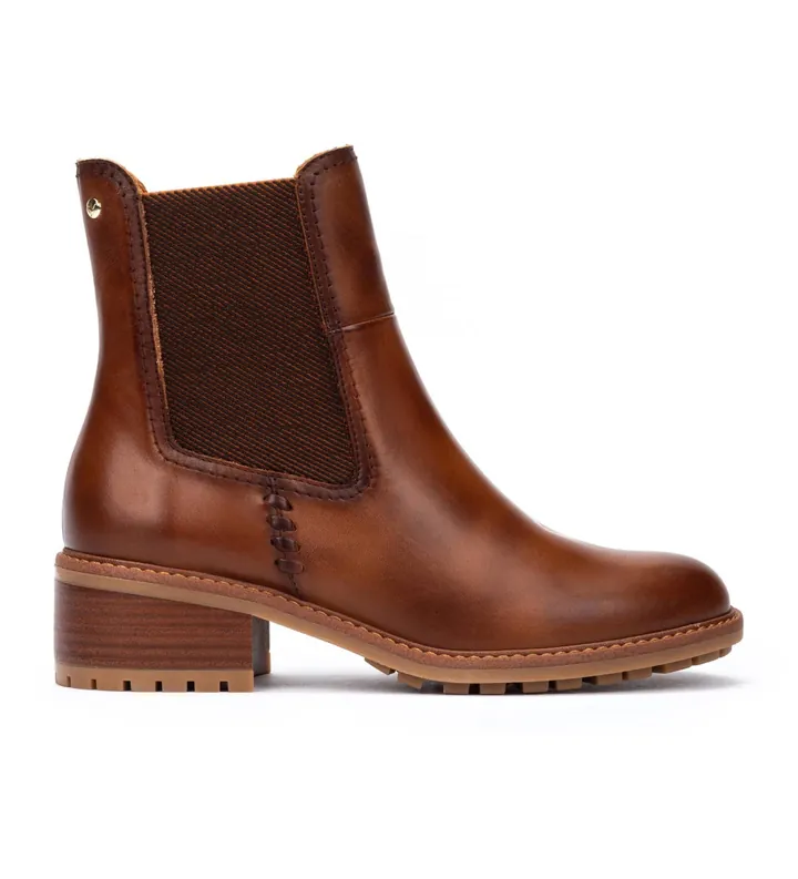 Pikolinos para mujer. W0D-8792 Botines de Piel Medina marrón (35), 3 a 5cm, Cremallera, Casual