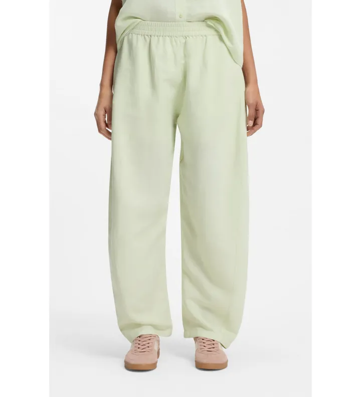 BOSS para mujer. 50559238 Pantalón Talinen verde (L), Casual, Lino