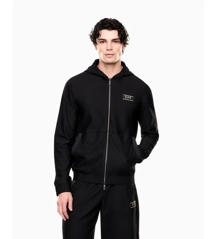 EA7 para hombre. 7M001339_AF21099 Chaqueta Premium Label negro (3XL), Casual, Poliéster