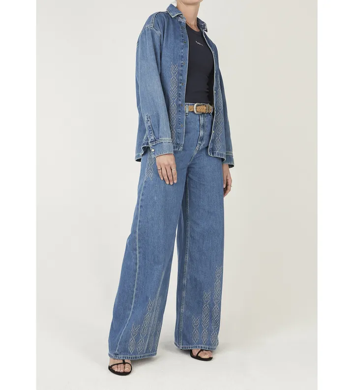Pepe Jeans para mujer. PL2051049 Pantalón Jaimi azul (26/30), Casual, Algodón
