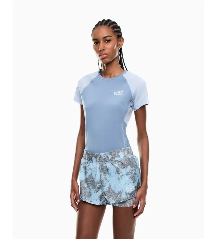 EA7 para mujer. 7W000936_AF21581 Shorts Ventus7 Lab azul (L), Deportivo, Poliamida