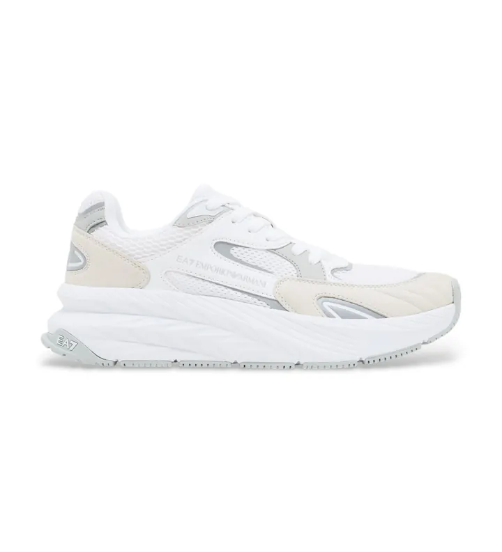 EA7 unisex. 7X000342_AF18617 Zapatillas Crusher Sonic Mix Blanco (39 1/3), Tela, Plano, Cordones, Deportivo