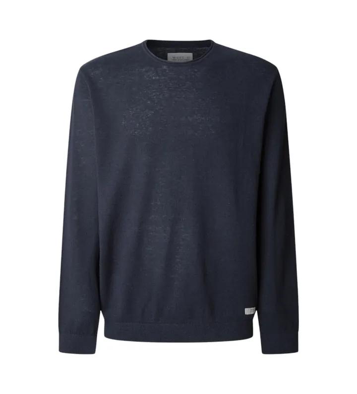 Pepe Jeans para hombre. PM702519 Jersey Layne marino (XXL), Casual, Algodón, Sostenible