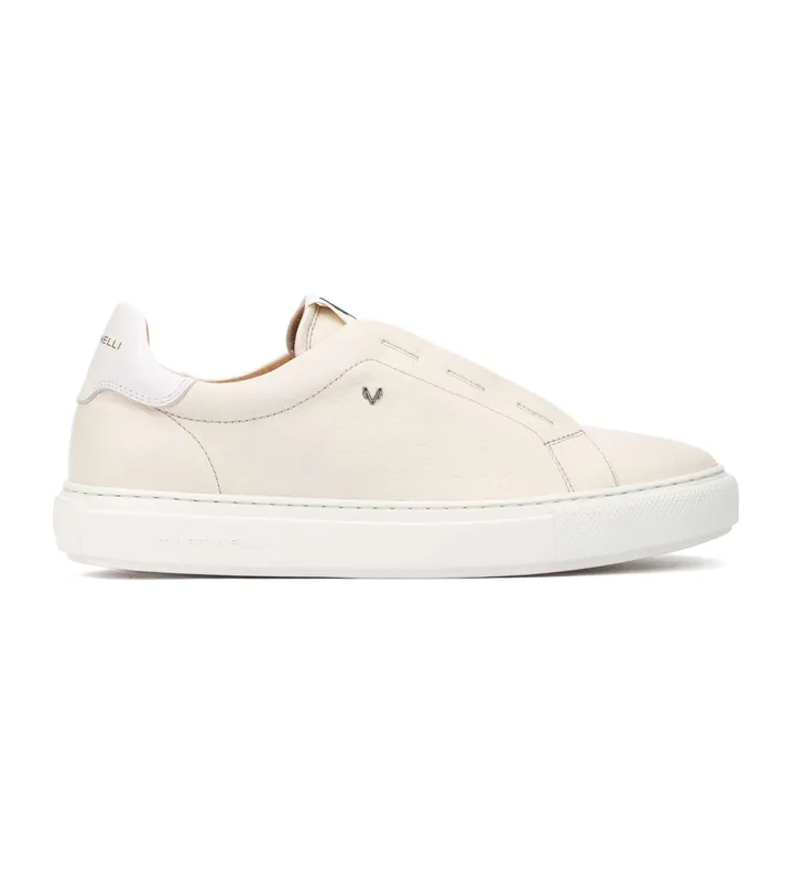 Martinelli para hombre. 1738-2951BY Zapatillas de Piel Hastings blanco roto (41), Plano, Cordones, Casual