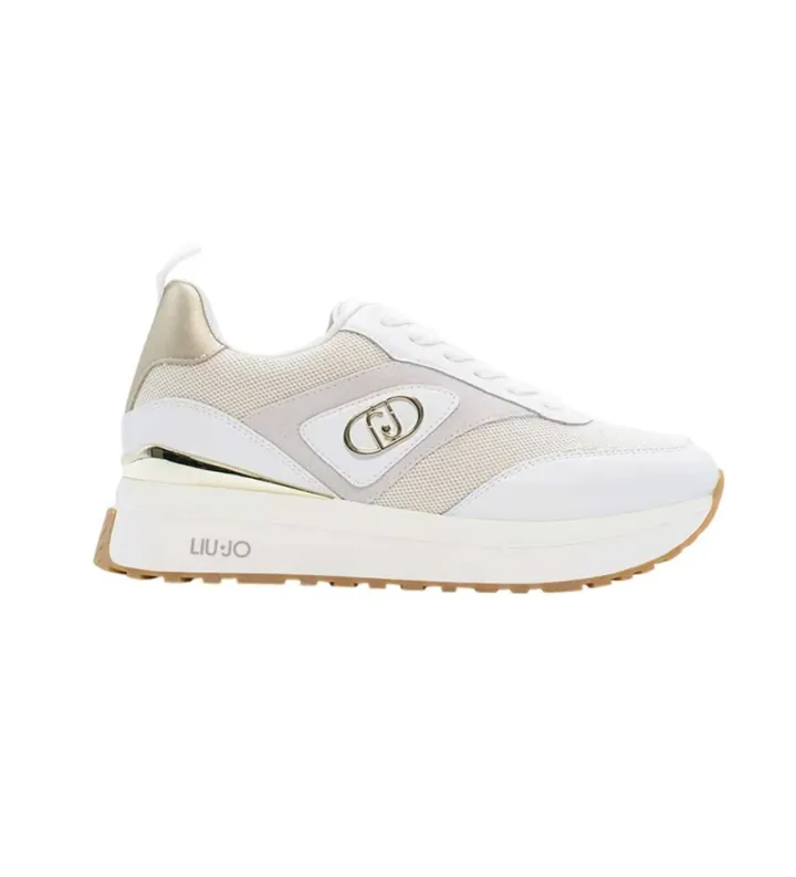Liu Jo para mujer. BA6005PX80601111 Zapatillas de piel Maxi Wonder 97 blanco (36), 1 a 3cm, Cordones, Casual