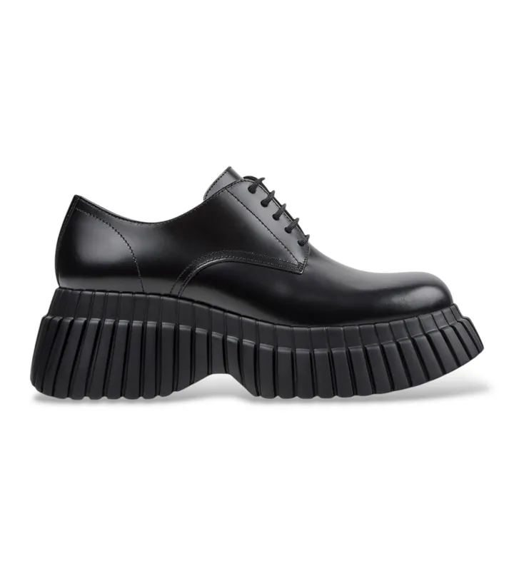 Camper para mujer. K201949-001 Zapatos de cordones de piel Pix BCN negro (36), 5 a 8cm, Casual