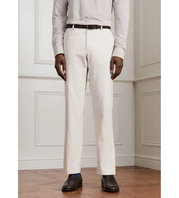 Hackett London para hombre. HM2100156 Pantalón Sr Cash blanco roto (30/34), Casual, Algodón, Clásico