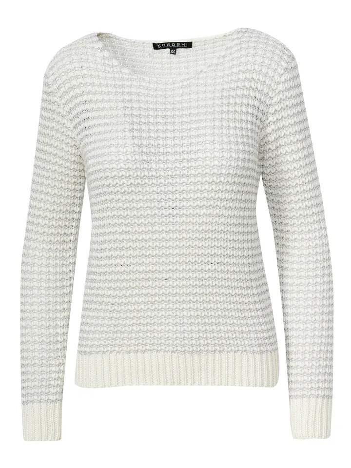 KOROSHI Jersey gris plateado / offwhite