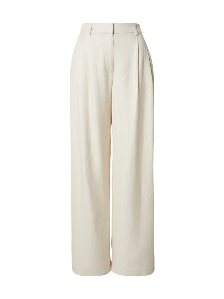 The Base Theory Pantalón de pinzas 'PLEATED LINEN PANTS' beige