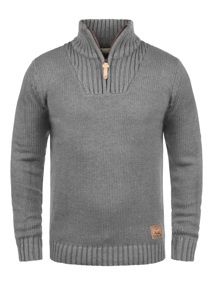 !Solid Jersey 'Petro'  gris