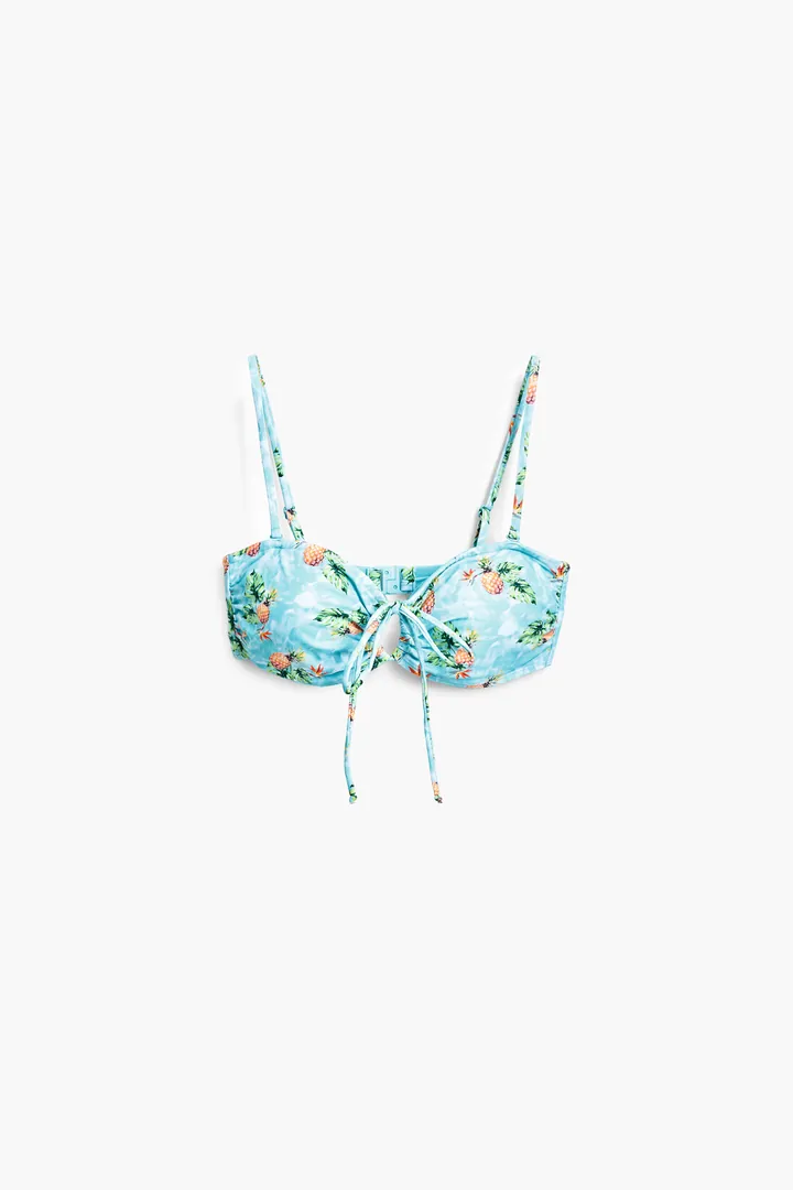 Desigual, Top bikini piñas, Azul, L