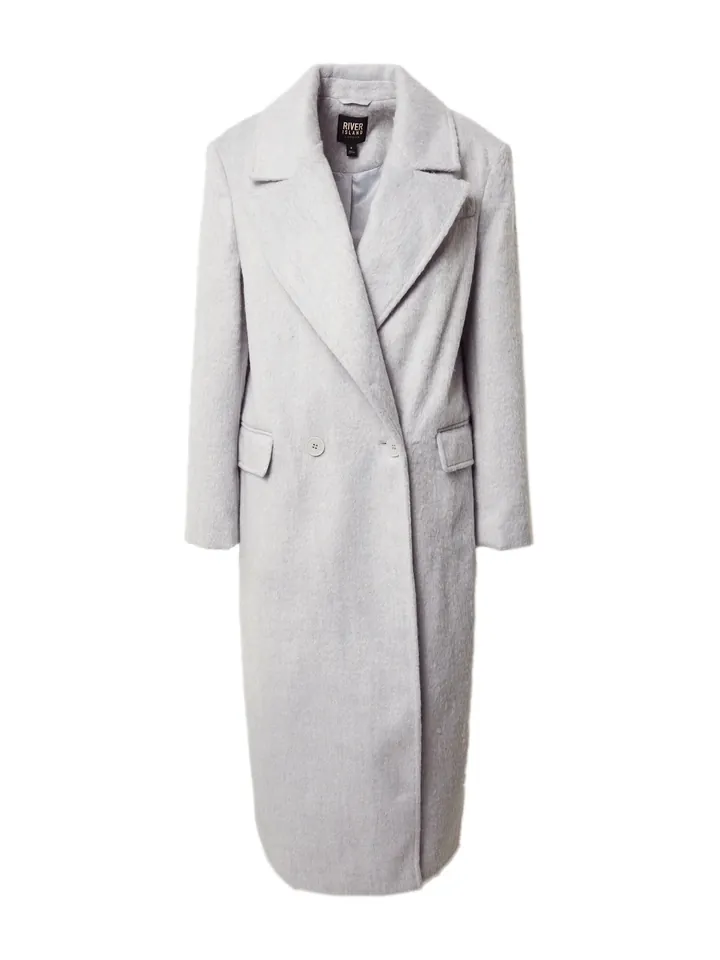 River Island Abrigo de entretiempo gris