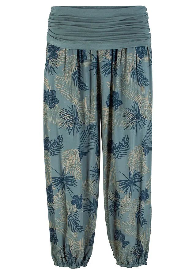 Pantalón 3/4 de mezcla de viscosa fluida