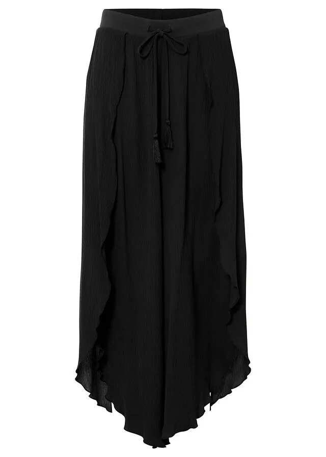 Pantalón con efecto arrugado estructurado