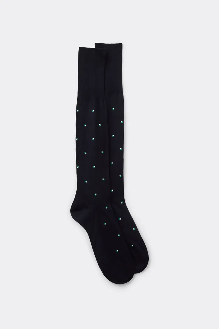Intimissimi Calcetines largos en algodón hilo de Escocia Hombre Azul Tamaño 40-41