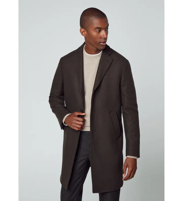 Hackett London para hombre. HM403051 Abrigo Dble Face gris (36/32), Azul, Clásico