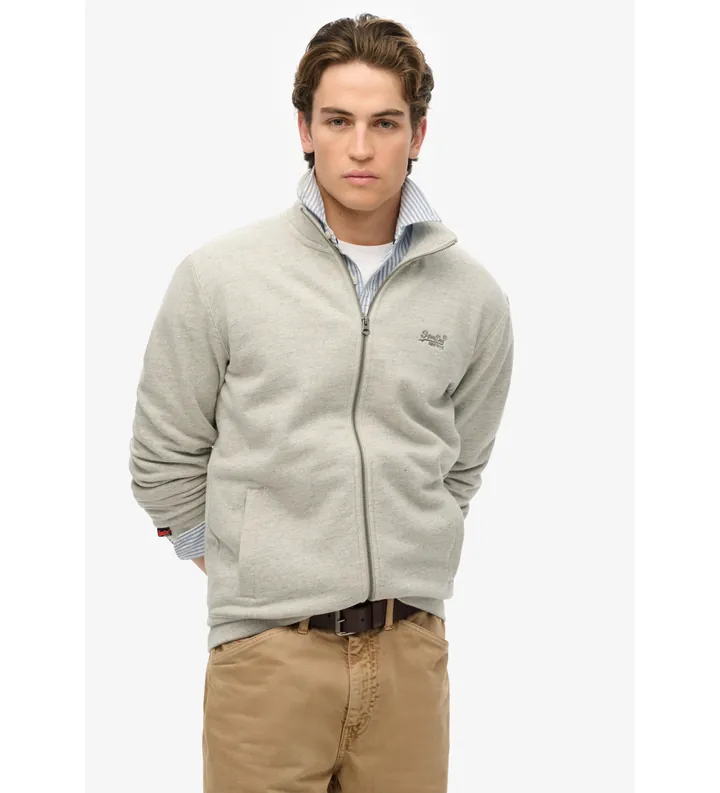 Superdry para hombre. M2014127A Sudadera Logo gris (3XL), Casual, Algodón