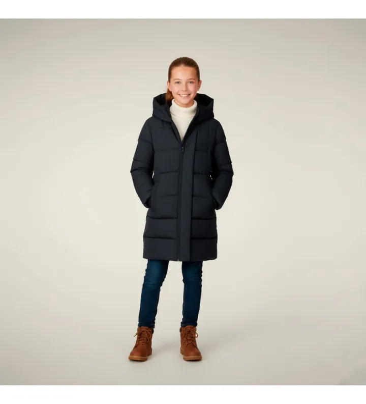 Save The Duck para mujer/niña. P41909G-LEAF21 Abrigo Parka Trini negro (164cm), Casual, Poliéster Reciclado, Sostenible, moda infantil