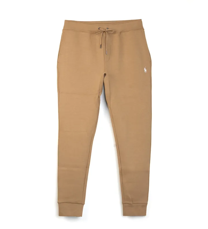 Polo Ralph Lauren para hombre. 710881518502 Pantalón jogger de punto doble marrón (L), Casual, Algodón