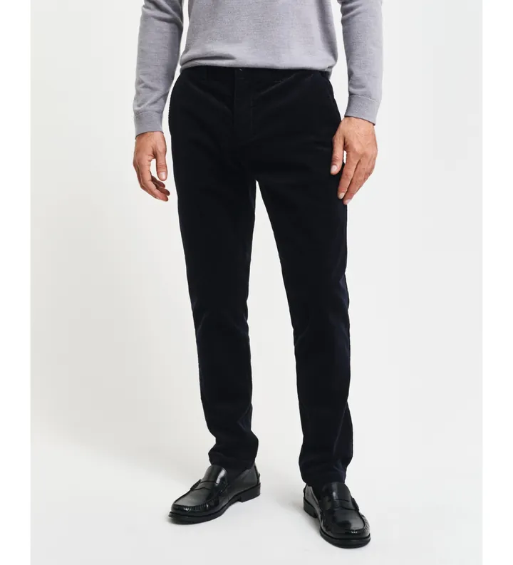 Gant para hombre. 1505319 Pantalón Chino Slim Fit De Pana marino (31/32), Casual, Algodón