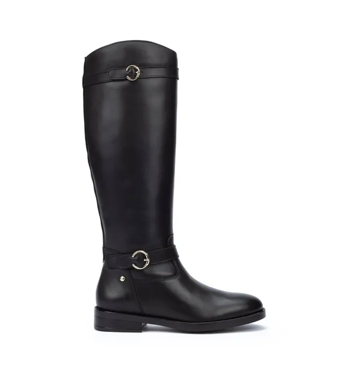 Pikolinos para mujer. W3C-9632 Botas de Piel Puertollano negro (35), Plano, 1 a 3cm, Cremallera, Casual