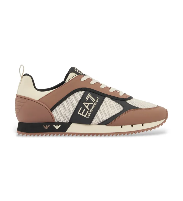 EA7 para mujer. 7X000334_AF18610 Zapatillas Laces marrón (41 1/3), Plano, Cordones, Casual