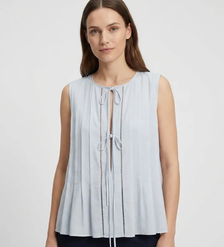 BOSS para mujer. 50559244 Top Ilenna azul (34), Casual, Algodón, Sin mangas / Tirantes