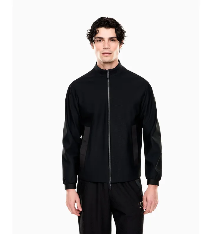 EA7 para hombre. 7M001342_AF16659 Chaqueta Premium Label Negro (3XL), Casual, Poliéster