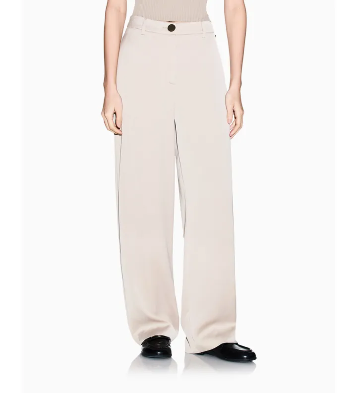 A|X Armani Exchange para mujer. XW002280AF21553U6223 Pantalón Recto beige (L), Casual, Clásico, Poliéster