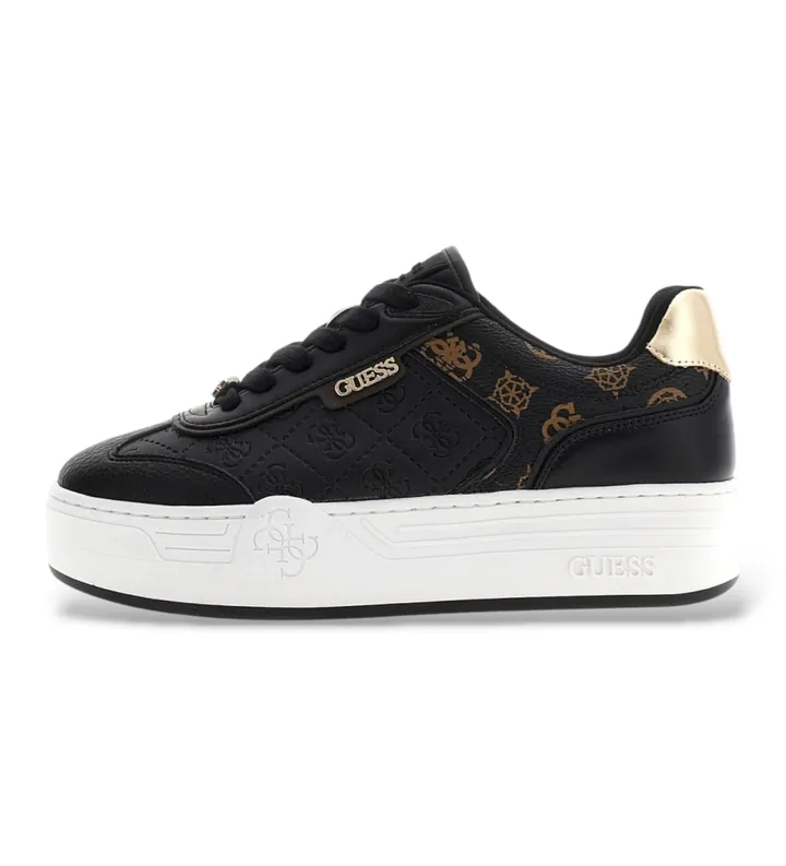 Guess para mujer. FLFSOMFAL12 Zapatillas Sombra negro (36), 3 a 5cm, Cordones, Casual, Poliuretano