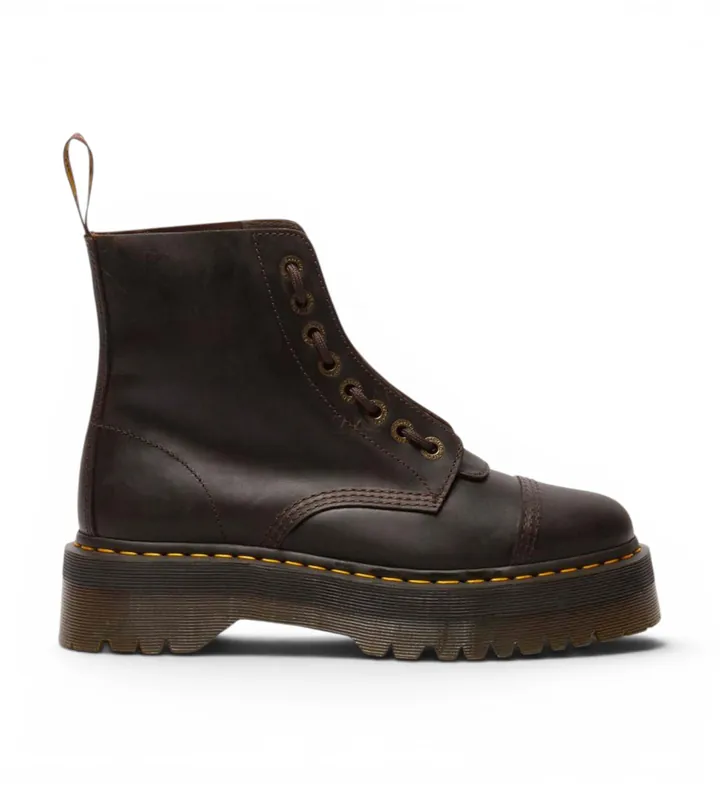 Dr Martens para mujer. 40910200 Botas de Piel Sinclair marrón (38), 3 a 5cm, Cremallera, Casual