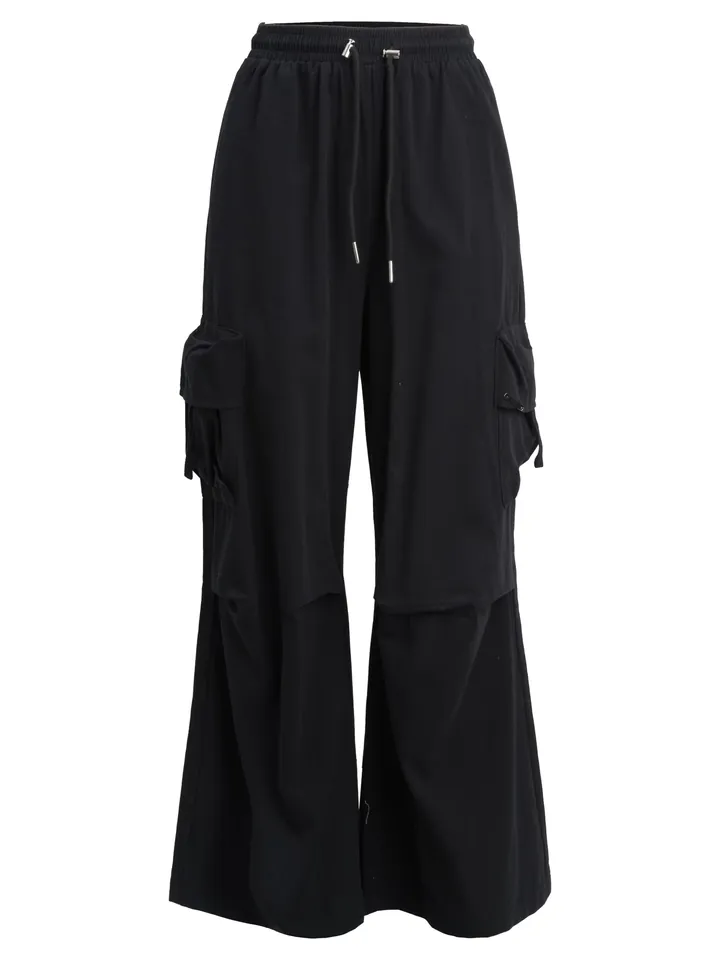 Influencer Pantalón cargo 'Drawstring' negro