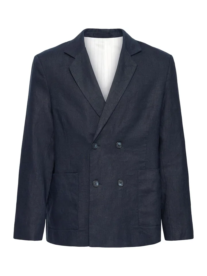 Casual Friday Chaqueta tipo saco para negocios ' CFEdlund Linen ' navy