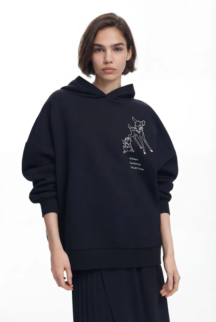 Desigual, Sudadera Bambi, Negro, M