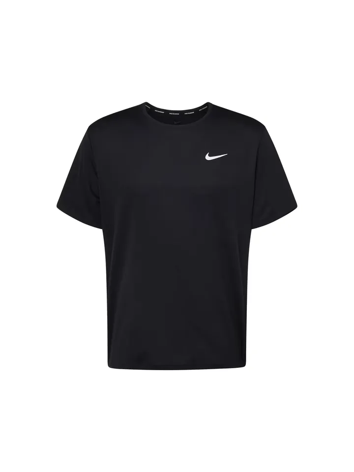 NIKE Camiseta funcional 'Miler'  negro / blanco