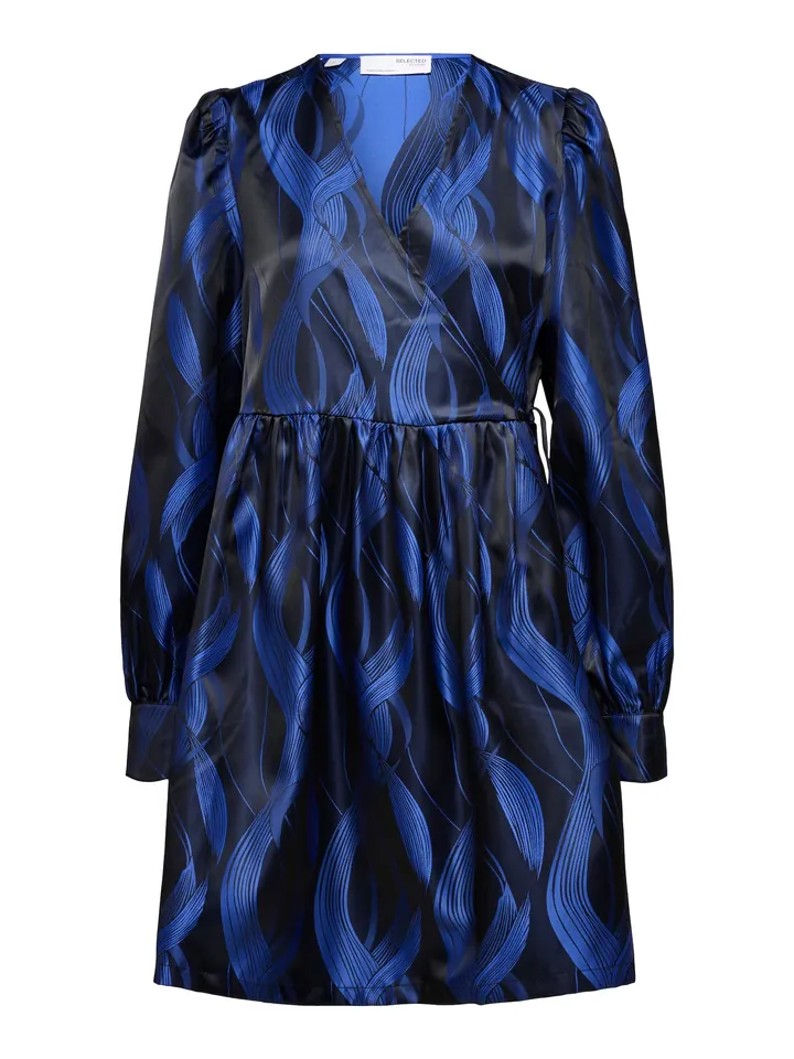 SELECTED Vestido 'Joella' azul oscuro / negro