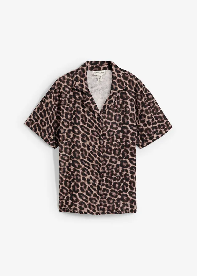 Blusa holgada de muselina de algodón puro