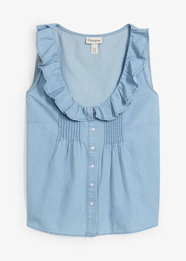 Blusa vaquera de algodón orgánico