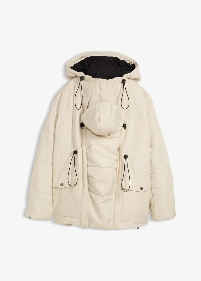 Chaqueta premamá de porteo 6 en 1 con forro polar extraíble