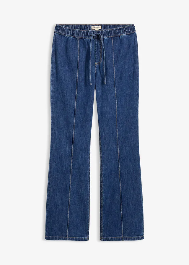 Vaqueros tipo bootcut con talle medio y cinturilla cómoda